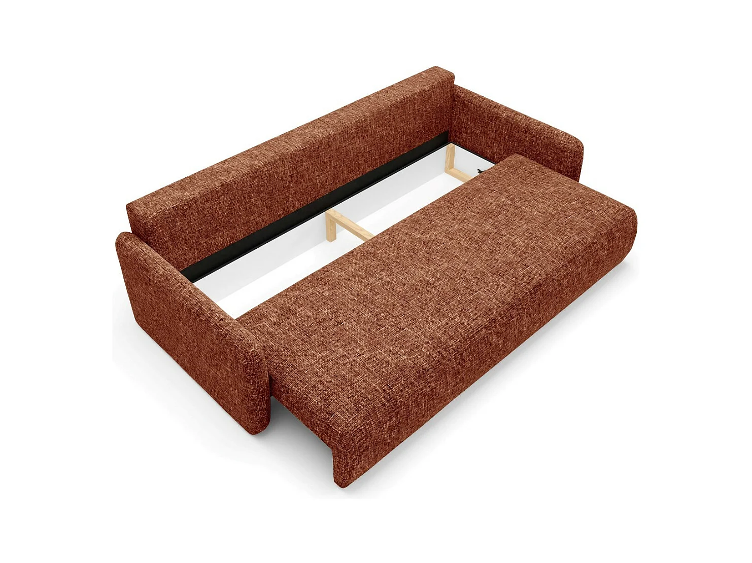 Schlafsofa mit bettkasten LIVELLO Orange