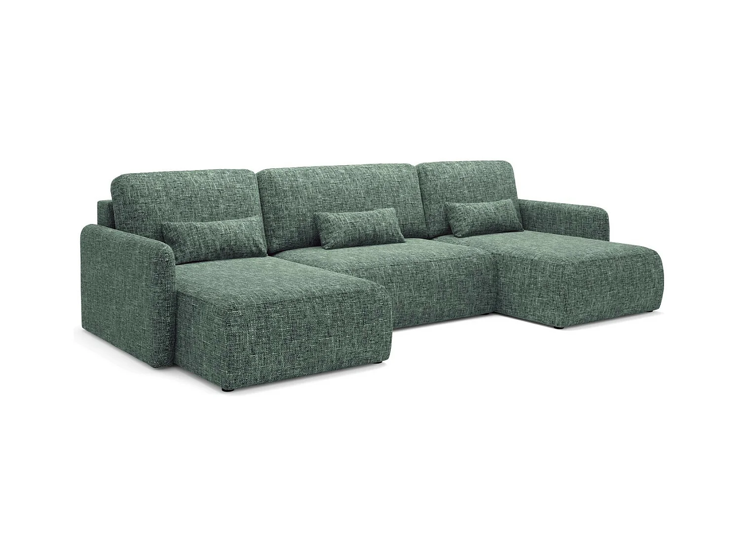 Ecksofa mit Schlaffunktion LIVELLO U Grün