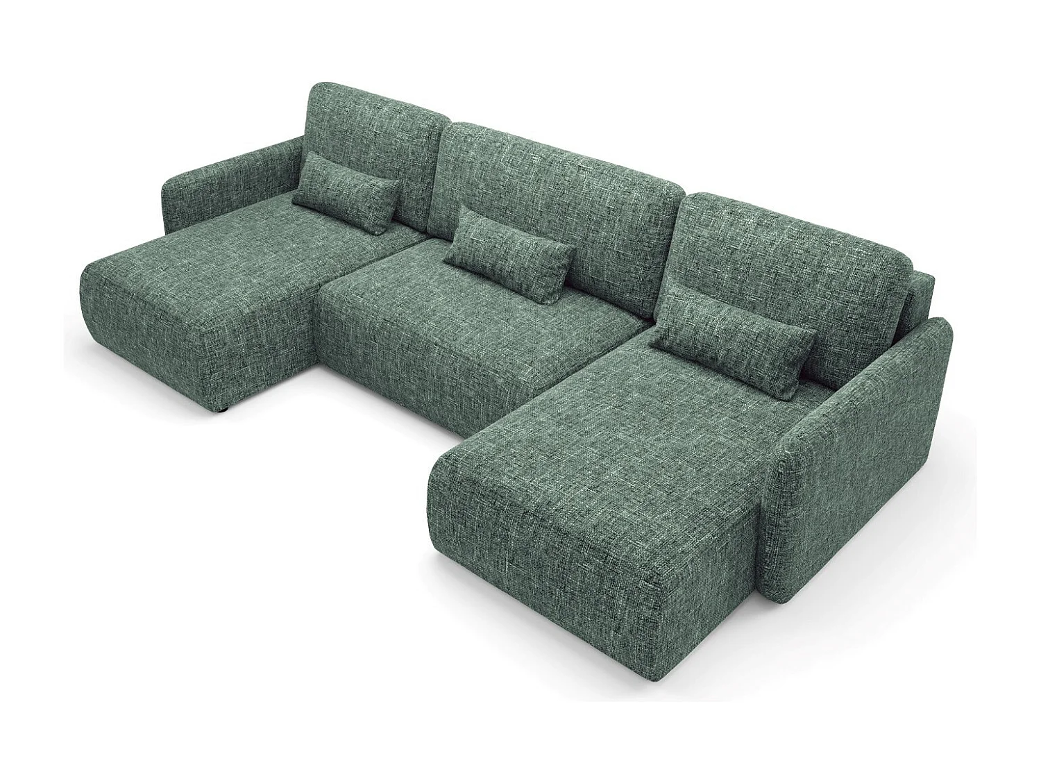 Canapé d'angle convertible LIVELLO U Vert