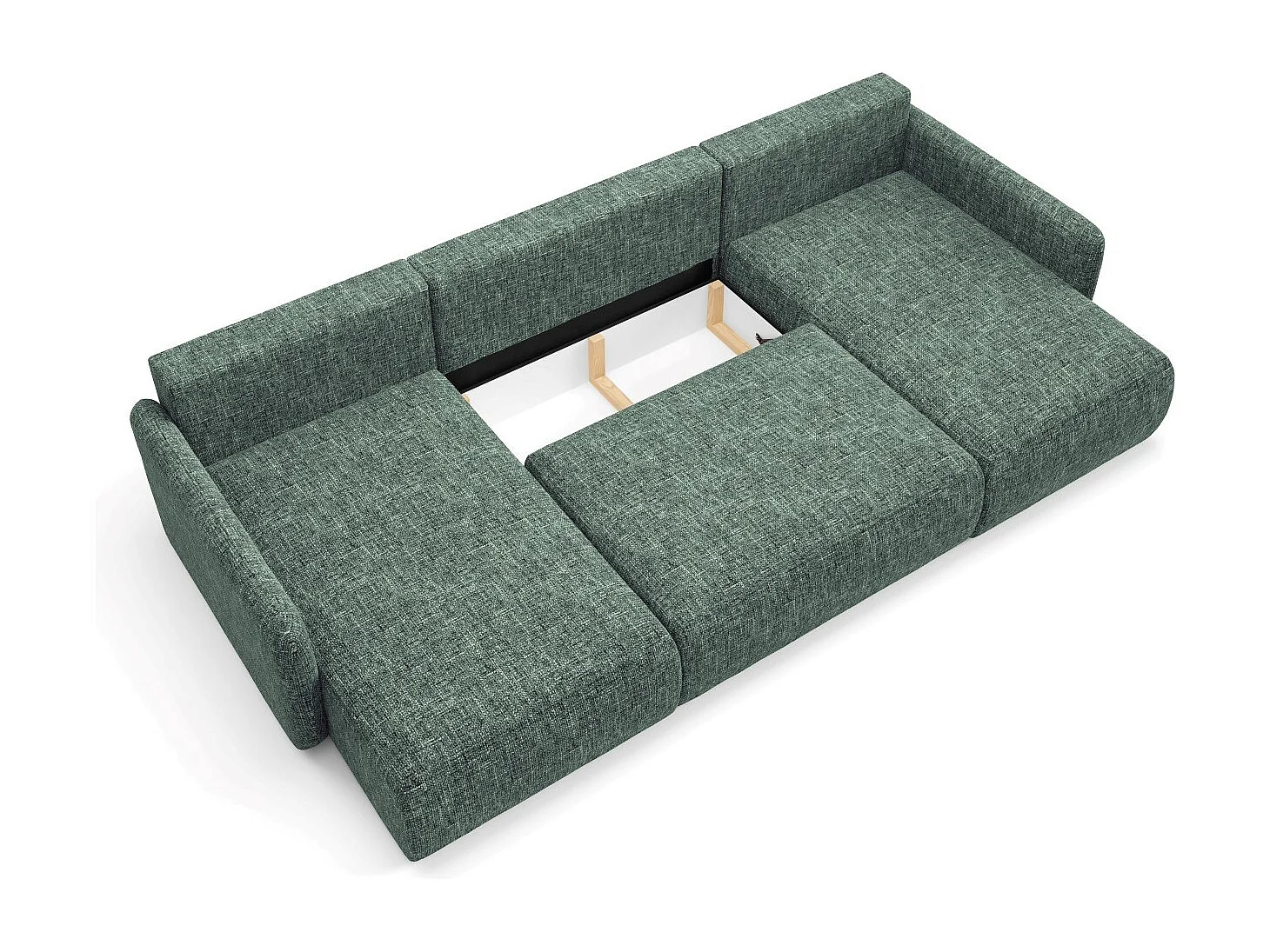 Canapé d'angle convertible LIVELLO U Vert