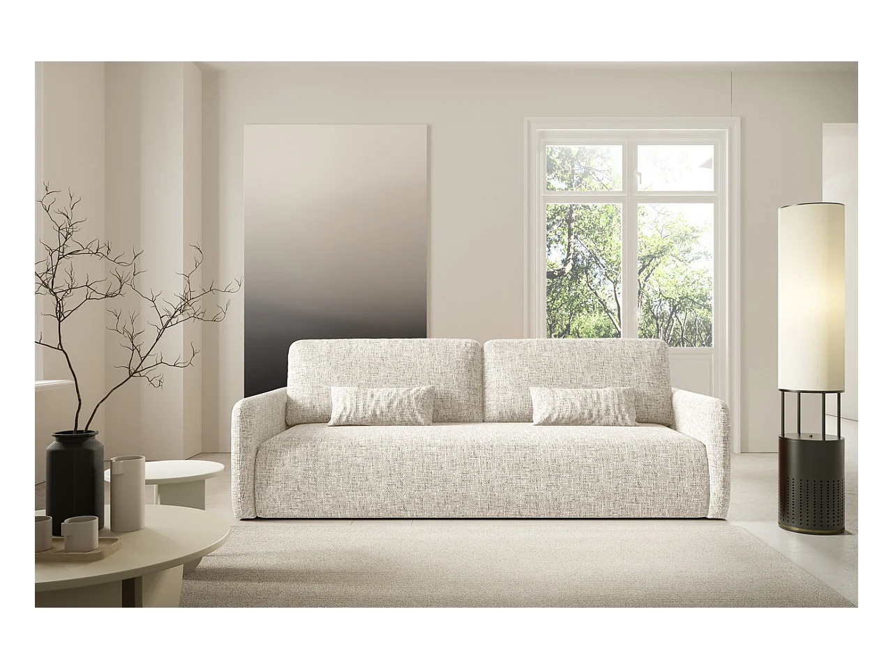 Schlafsofa mit bettkasten LIVELLO Beige