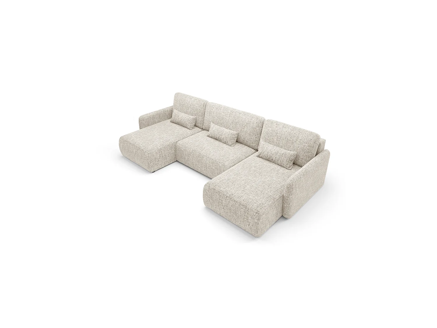 Canapé d'angle convertible LIVELLO U Gris clair