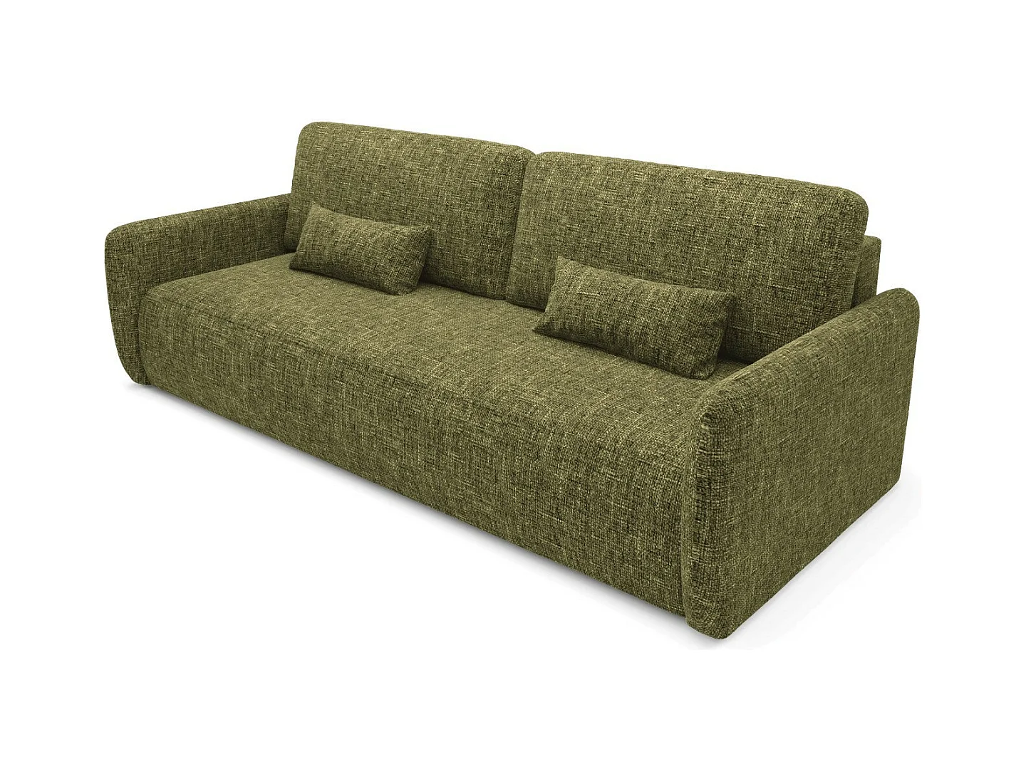 Schlafsofa mit bettkasten LIVELLO Olivgrün