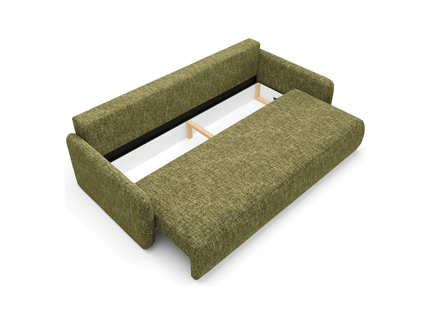 Schlafsofa mit bettkasten LIVELLO Olivgrün