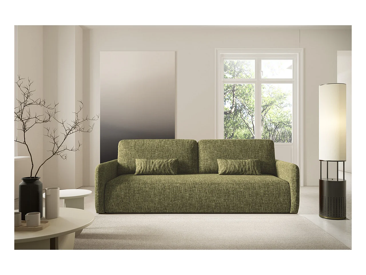 Canapé convertible LIVELLO Vert olive