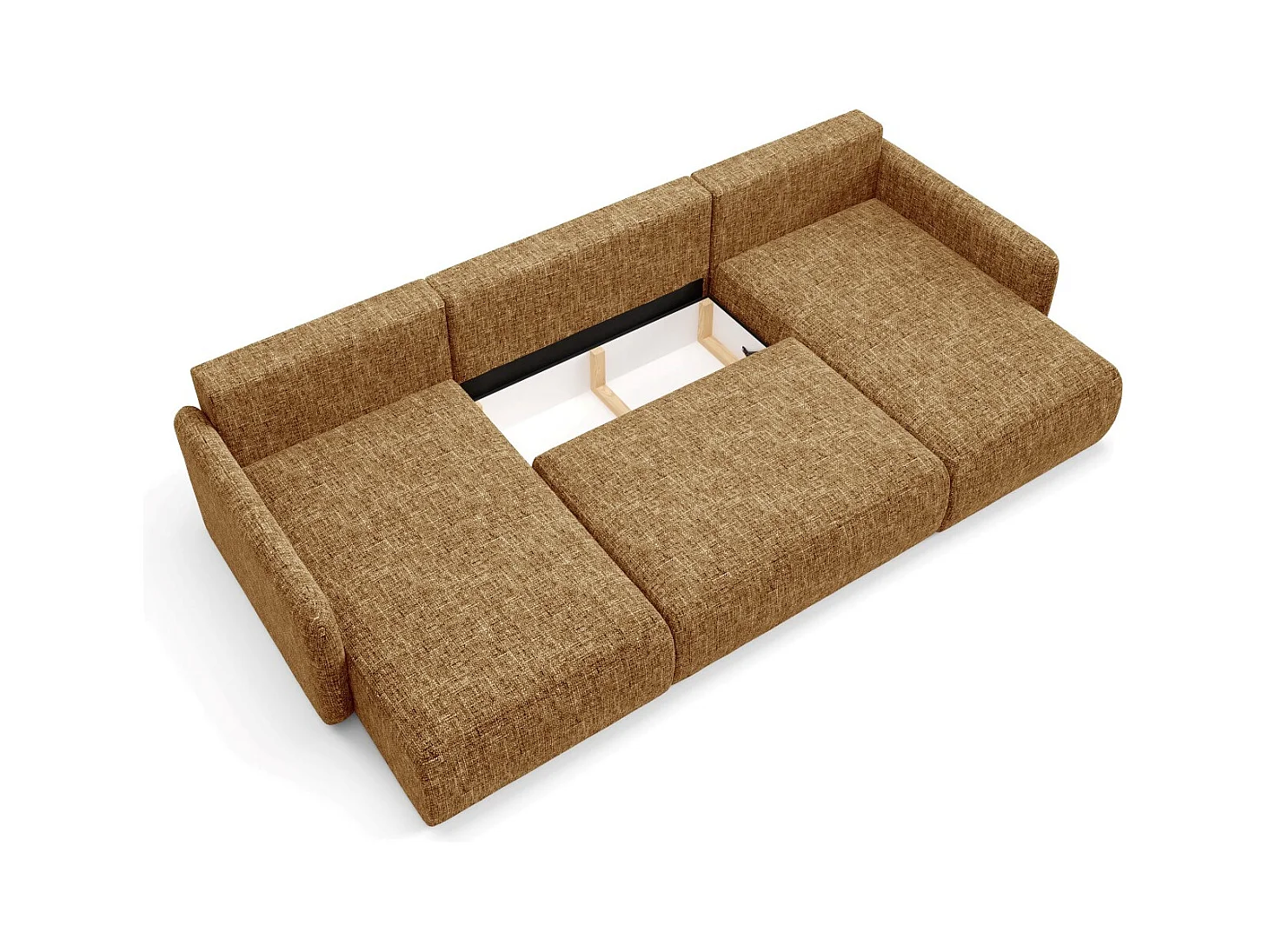 Ecksofa mit Schlaffunktion LIVELLO U Gelb