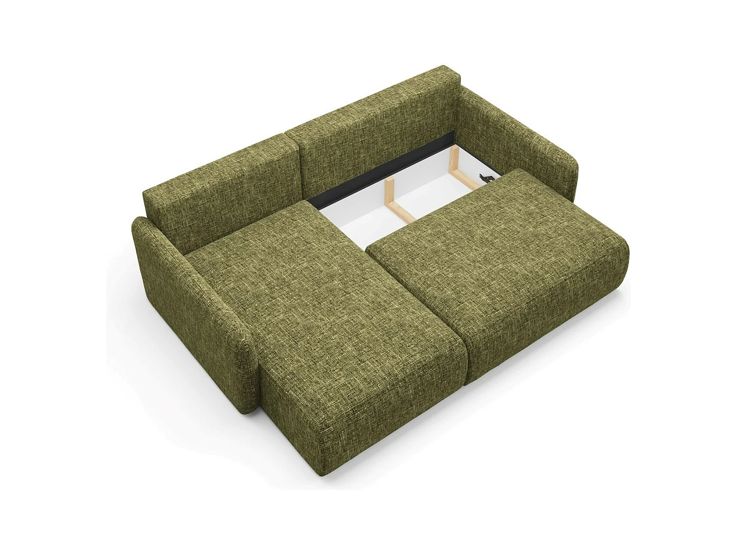 Ecksofa mit Schlaffunktion LIVELLO L Olivgrün