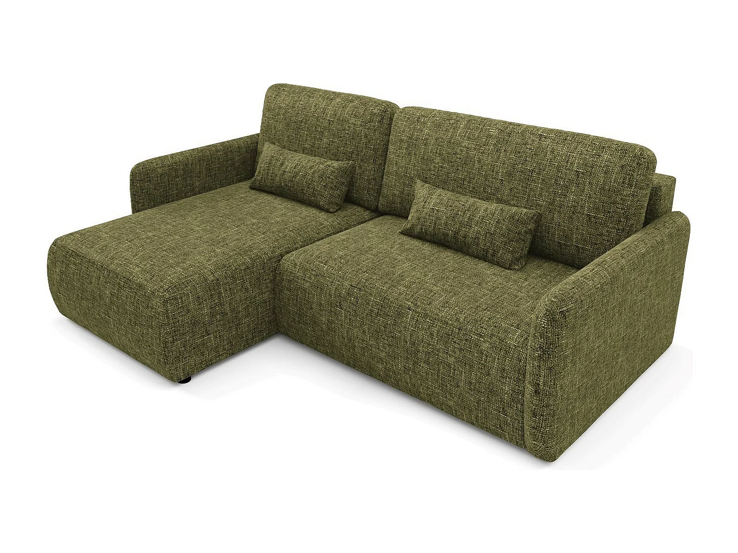 Canapé d'angle convertible LIVELLO L Vert olive