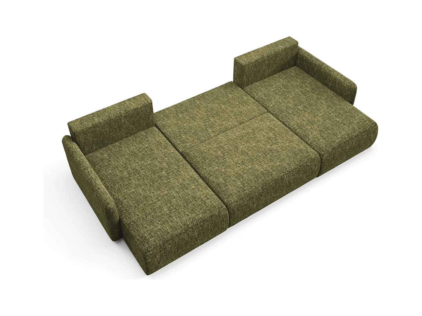 Ecksofa mit Schlaffunktion LIVELLO U Olivgrün