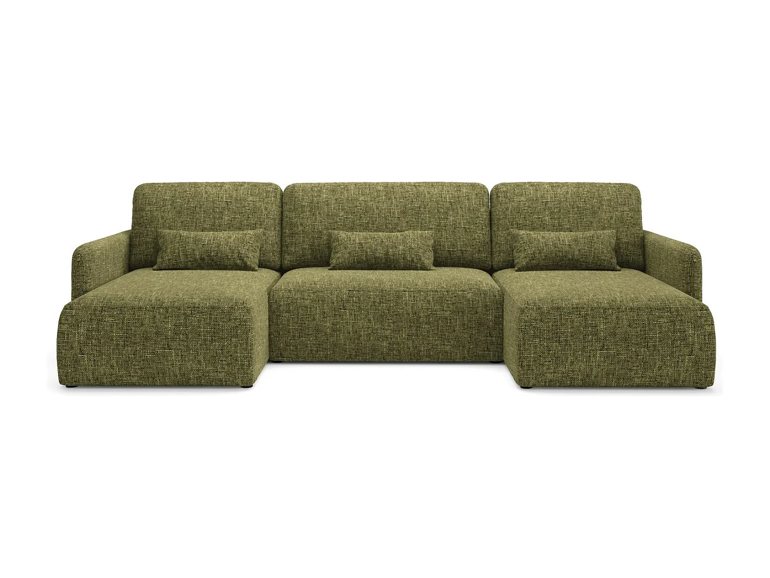 Ecksofa mit Schlaffunktion LIVELLO U Olivgrün