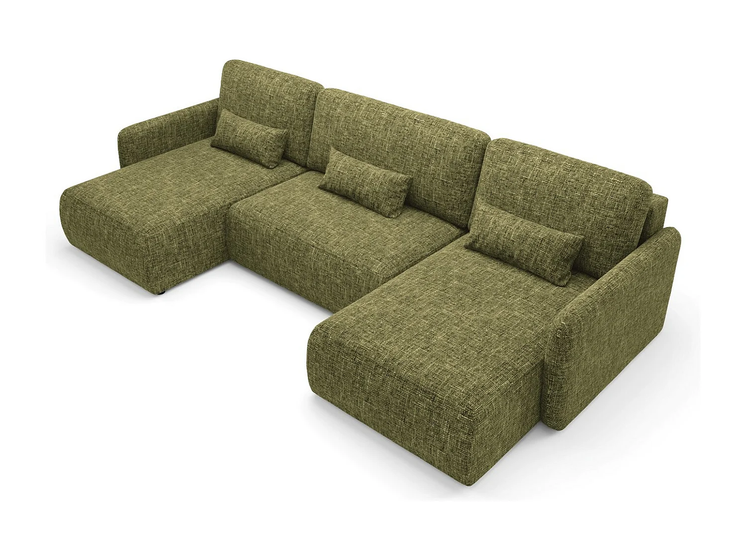 Ecksofa mit Schlaffunktion LIVELLO U Olivgrün