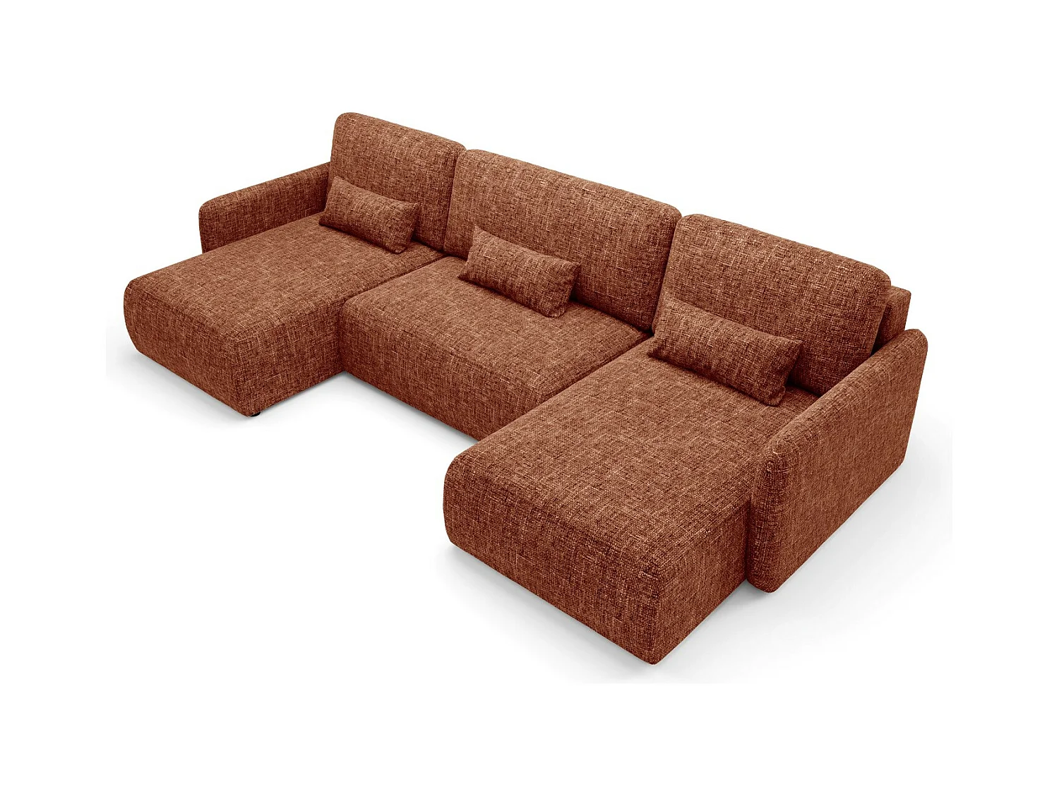 Ecksofa mit Schlaffunktion LIVELLO U Orange