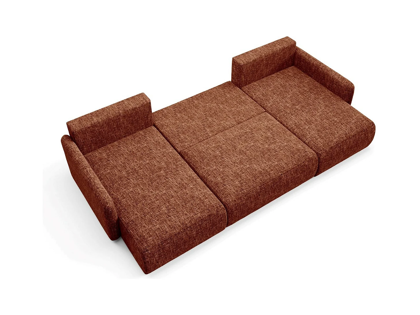 Ecksofa mit Schlaffunktion LIVELLO U Orange