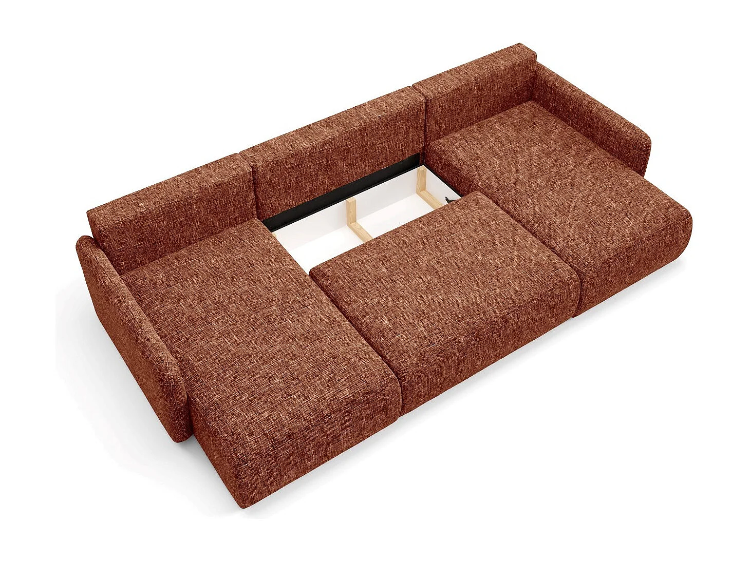 Canapé d'angle convertible LIVELLO U Orange