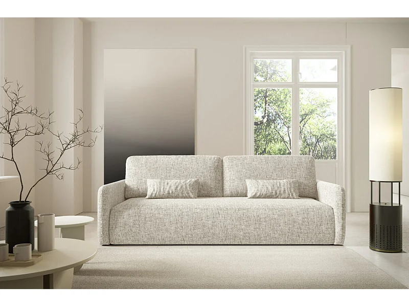 Schlafsofa mit bettkasten LIVELLO Hellgrau