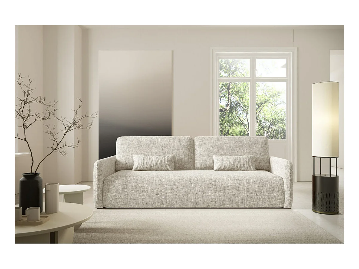 Schlafsofa mit bettkasten LIVELLO Hellgrau