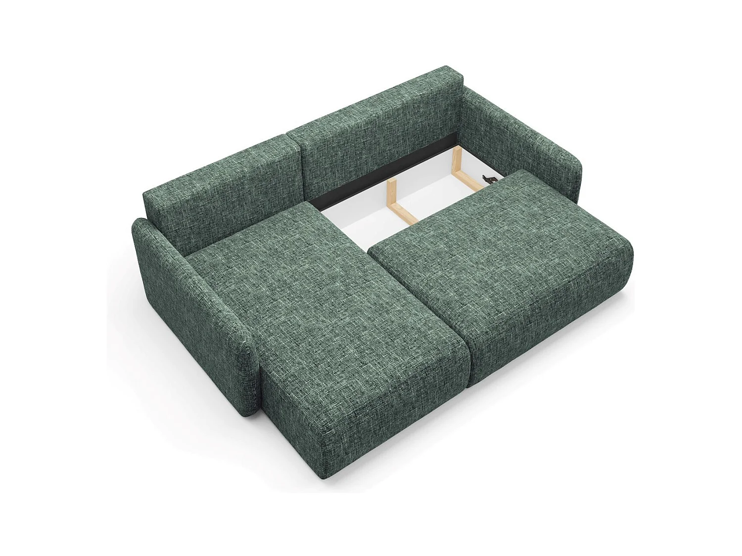 Ecksofa mit Schlaffunktion LIVELLO L Grün