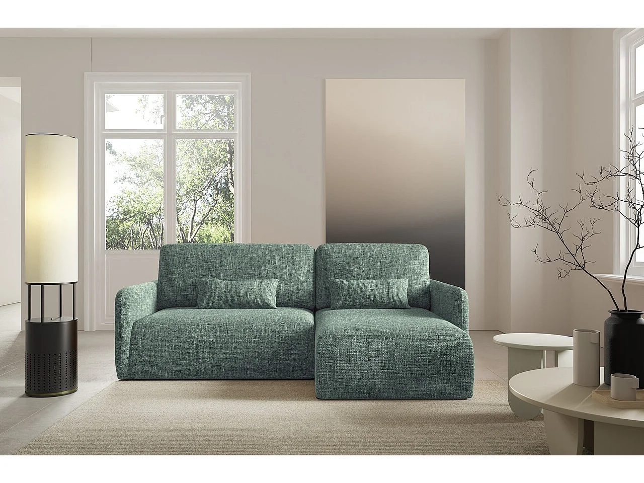 Canapé d'angle convertible LIVELLO L Vert