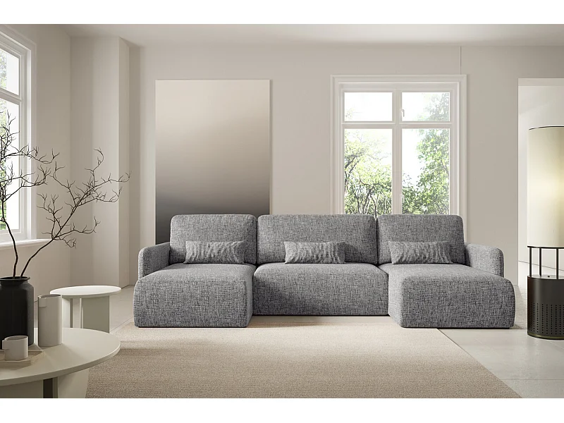 Canapé d'angle convertible LIVELLO U Gris