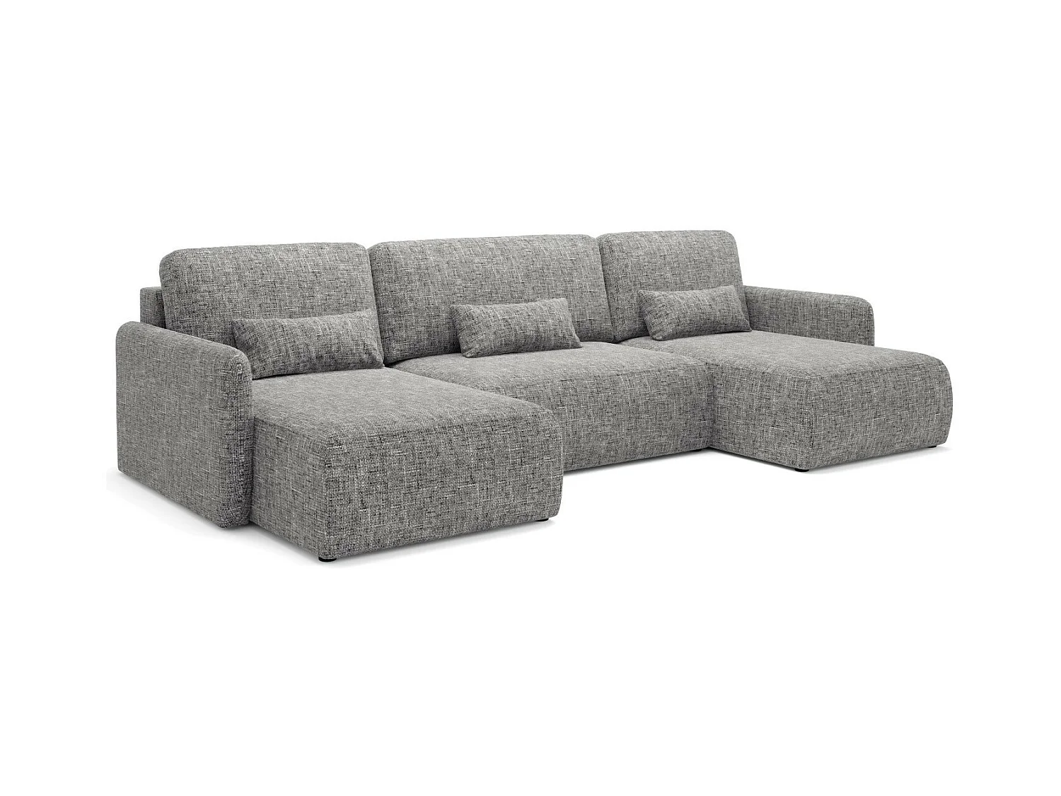 Ecksofa mit Schlaffunktion LIVELLO U Grau