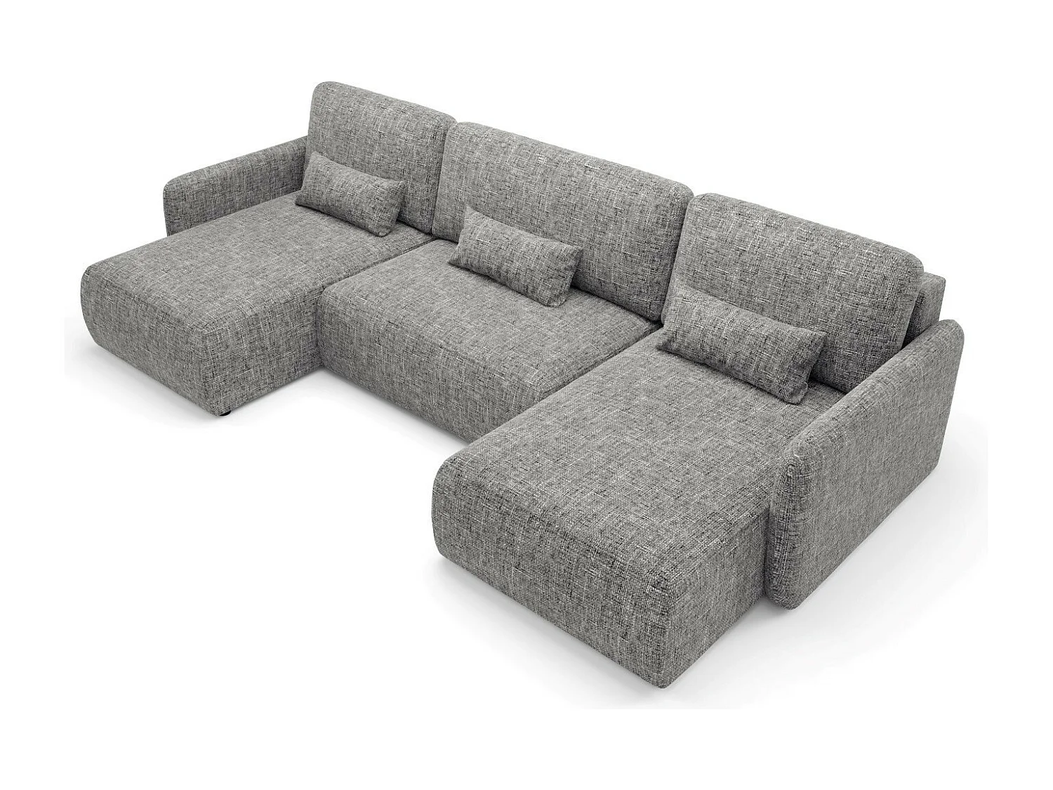 Canapé d'angle convertible LIVELLO U Gris