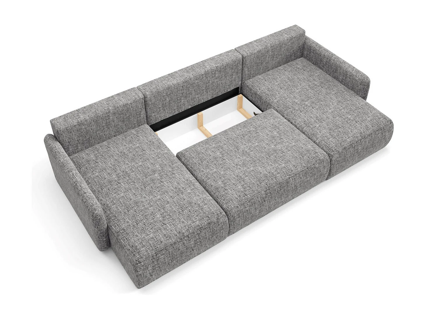 Canapé d'angle convertible LIVELLO U Gris