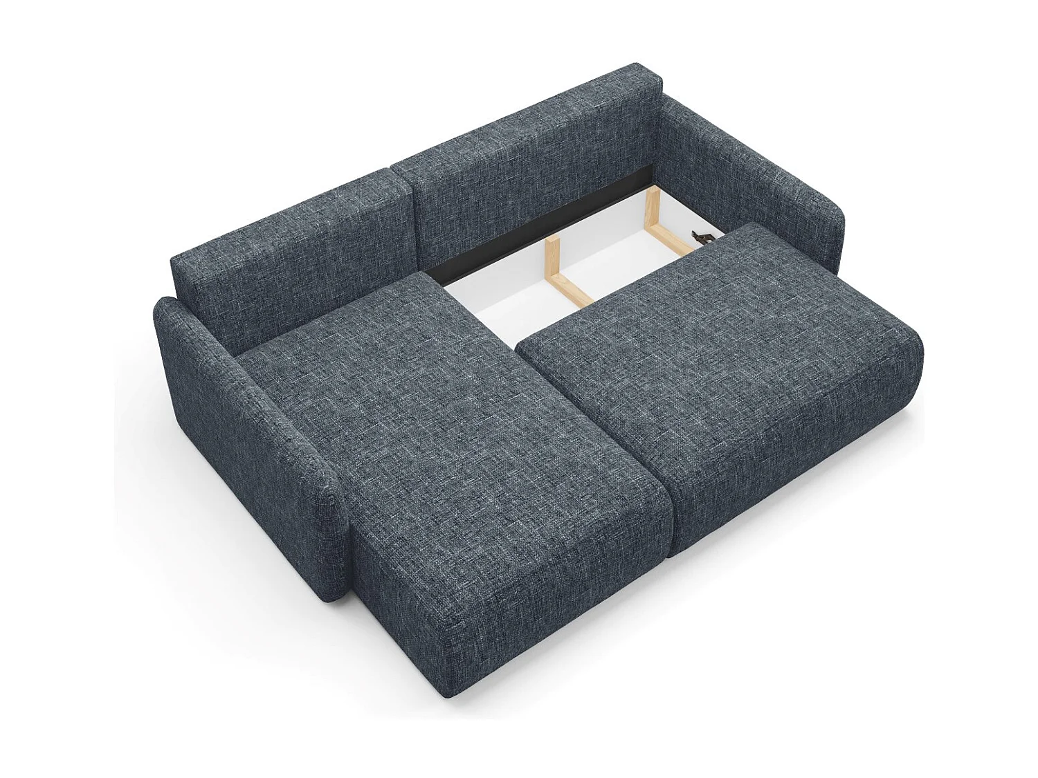 Canapé d'angle convertible LIVELLO L Gris anthracite