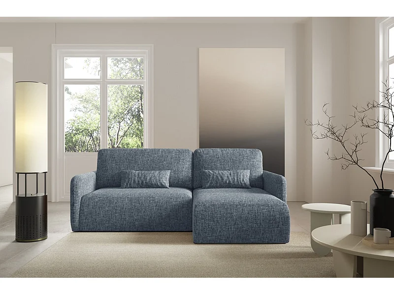 Canapé d'angle convertible LIVELLO L Gris anthracite