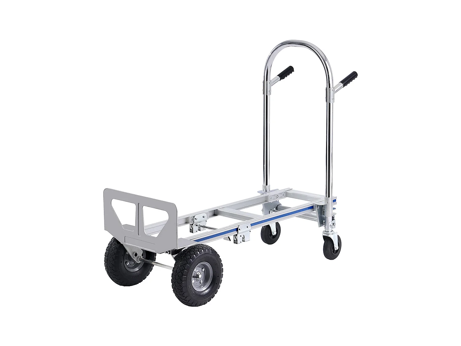 Diable en Aluminium SucceBuy, Chariot Pliable 2 en 1, Capacité de Charge de 800 Lb