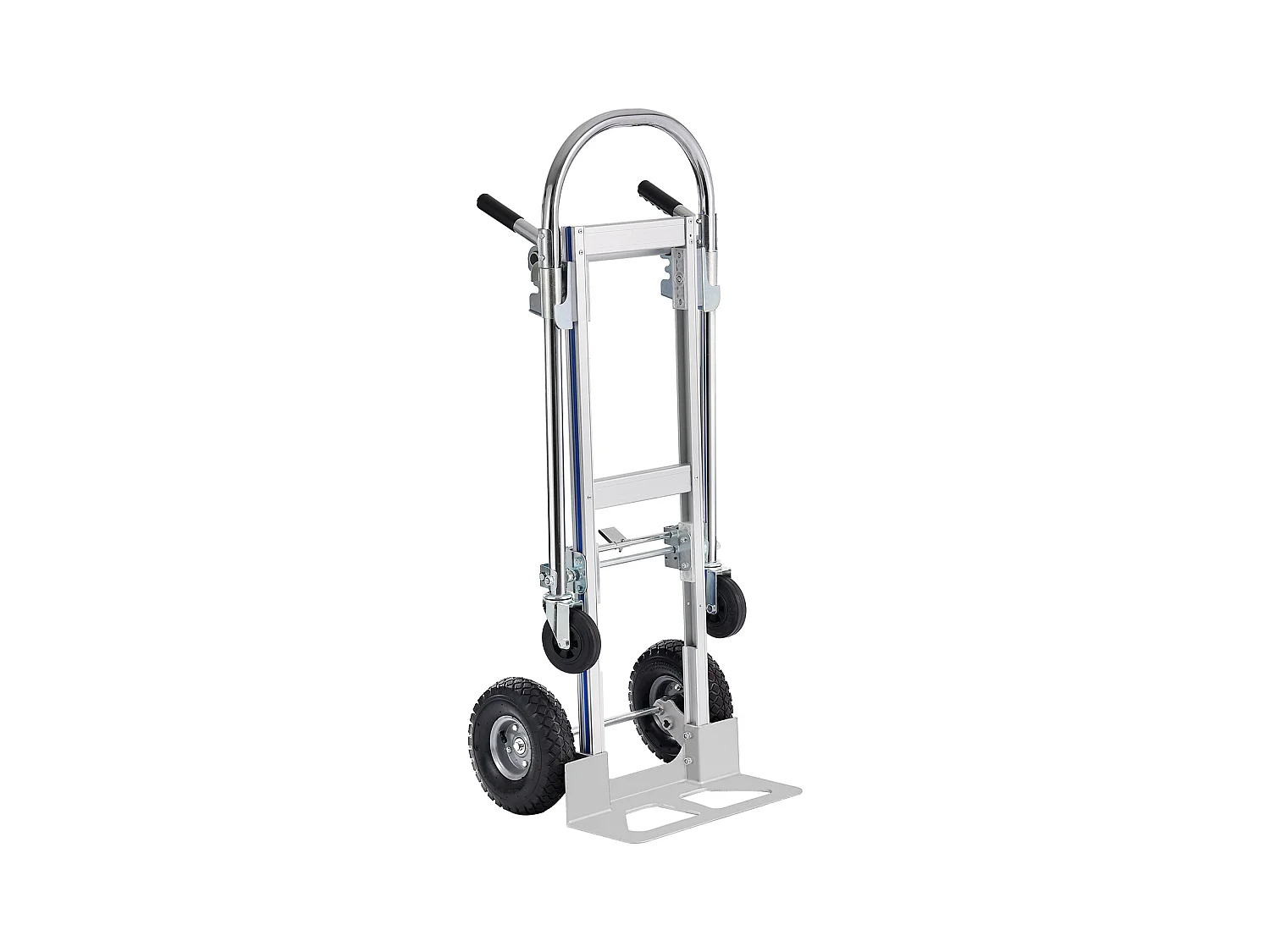 Diable en Aluminium SucceBuy, Chariot Pliable 2 en 1, Capacité de Charge de 800 Lb