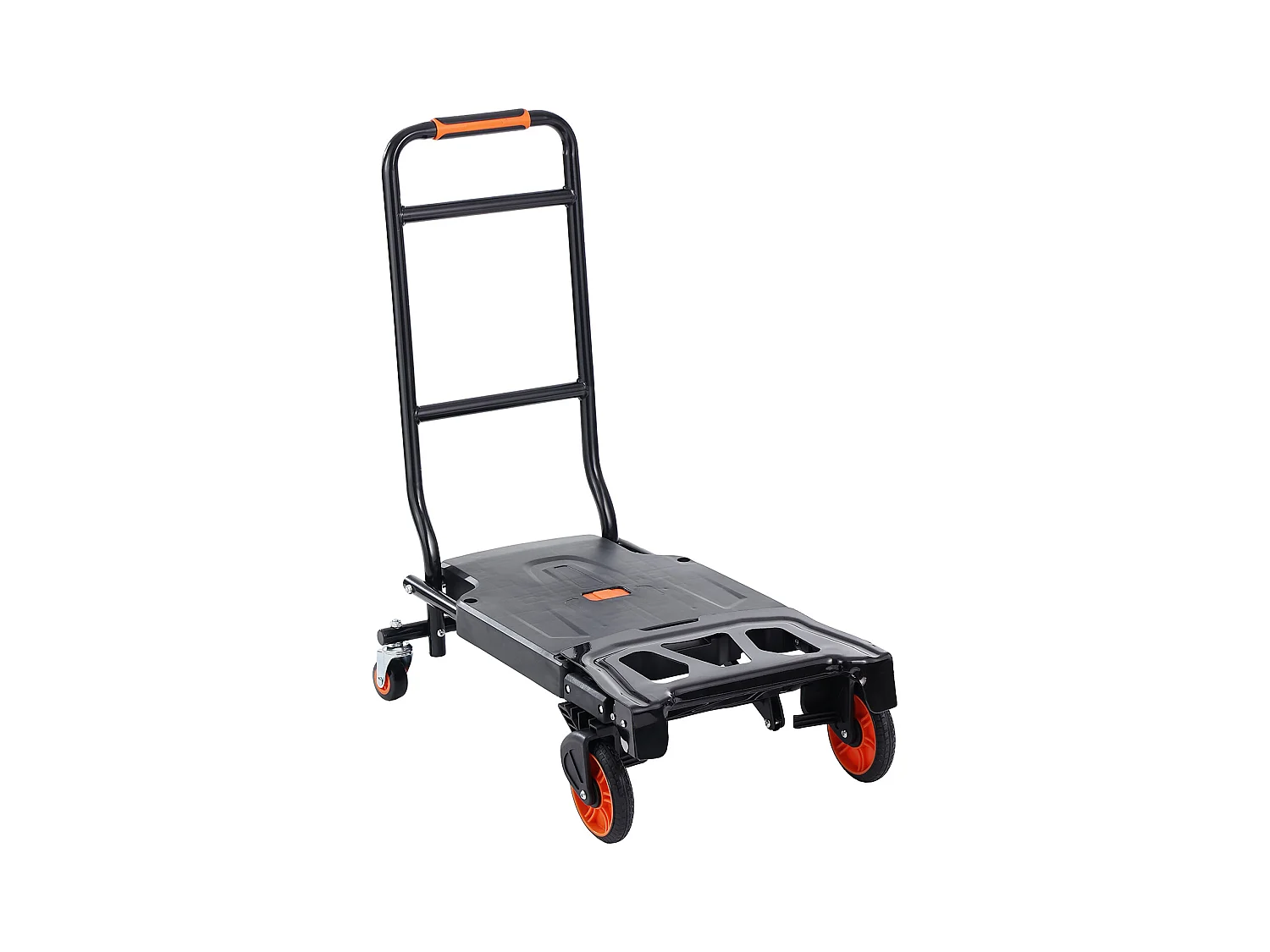 Diable en Aluminium SucceBuy, Chariot Pliable 2 en 1, Capacité de Charge de 300 Lb