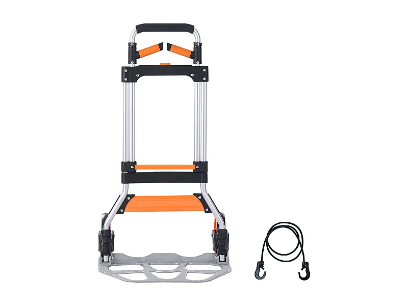 Diable à Main Pliable SucceBuy, Chariot à Bagages en Aluminium, 309 Lb, Cordon Élastique