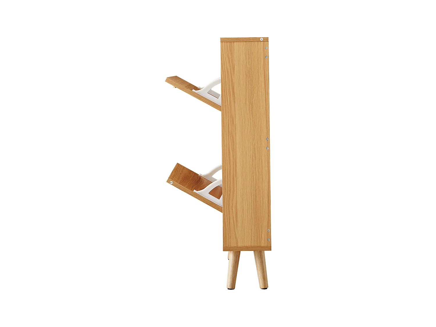 Meuble à Chaussures SucceBuy avec 2 Tiroirs Rabattables, Rangement en Rotin pour l'Entrée