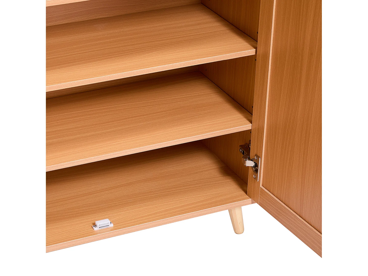 Scarpiera in Rattan SucceBuy 5 Ripiani 2 Ante Ripiani Regolabili