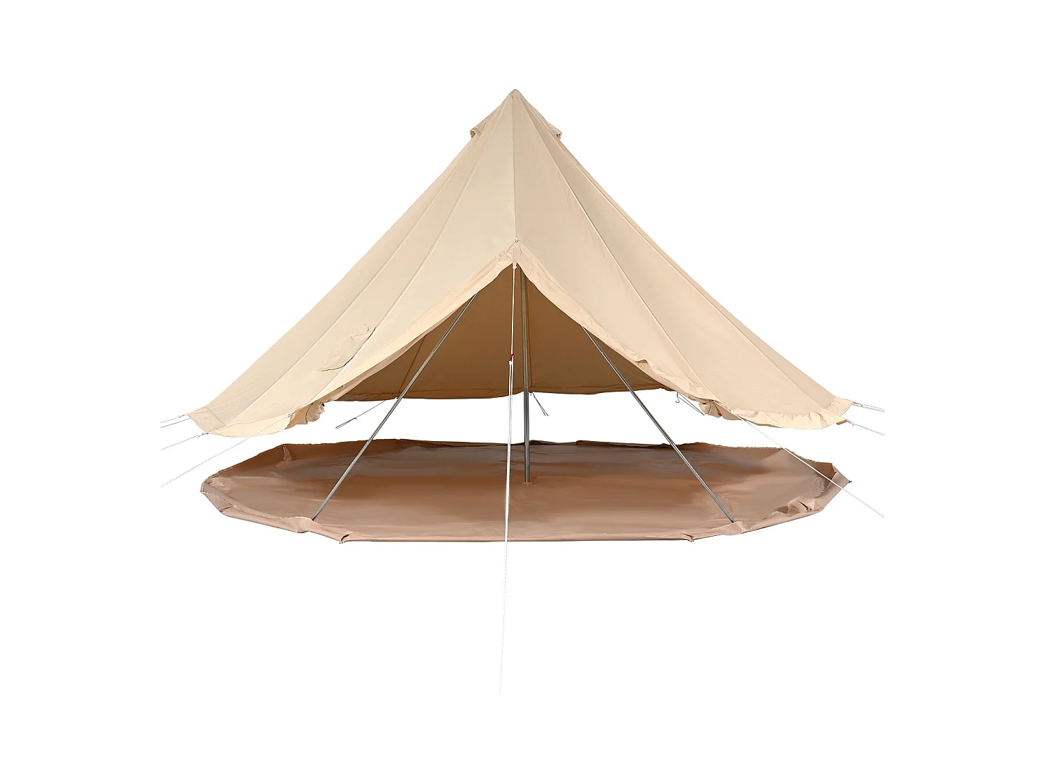 Tente Cloche en Toile SucceBuy 4 m, Tente de Camping Familiale, Yourte 4 Saisons, pour les Groupes en Plein Air, les Fêtes et la Chasse