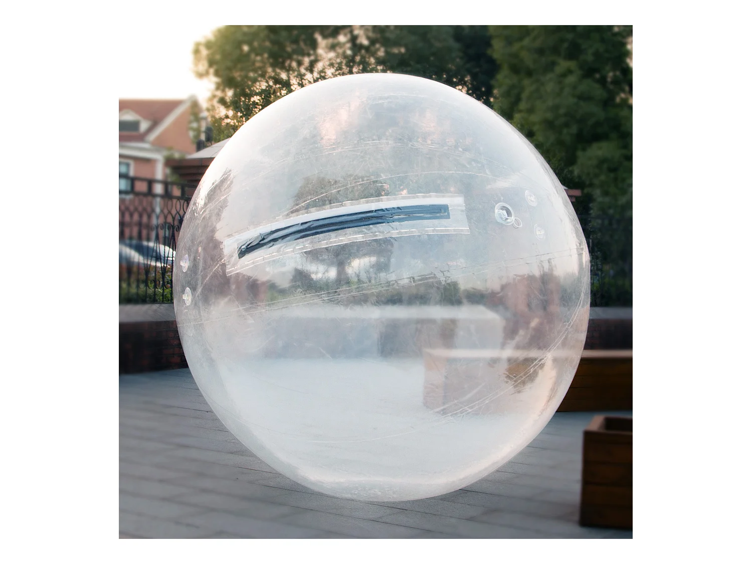 Boule de Zorb Gonflable SucceBuy 2M Marche sur l'Eau avec Fermeture Éclair Allemande en PVC