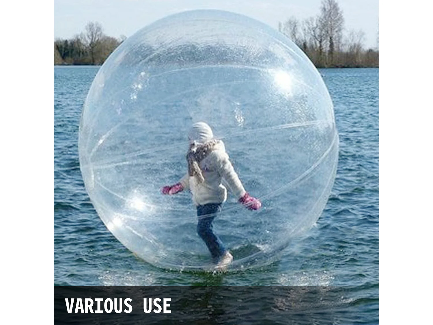 2M Opblaasbare Zorbbal Loop op Water met Duitse Rits PVC SucceBuy