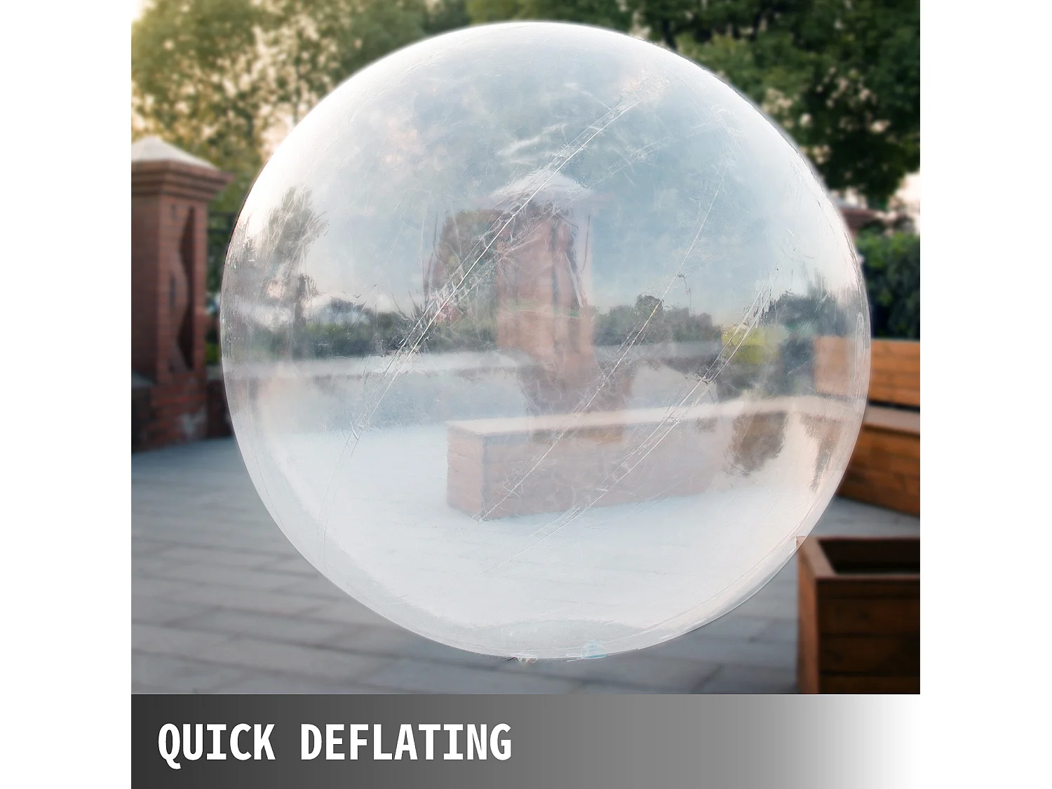 2M Opblaasbare Zorbbal Loop op Water met Duitse Rits PVC SucceBuy