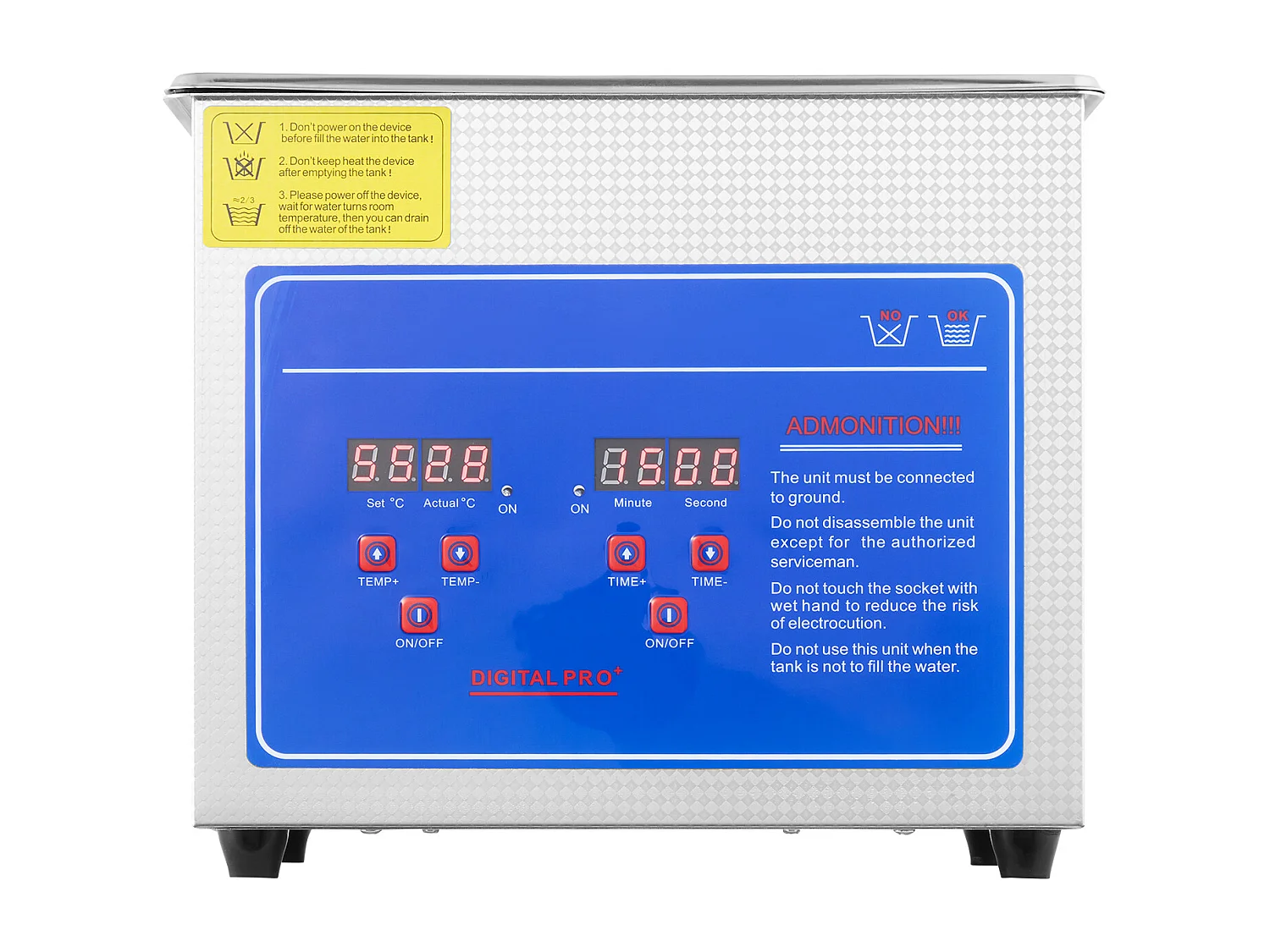 Nettoyeur Ultrasonique Professionnel SucceBuy de 2.85L, Minuterie Numérique et Chauffage, Acier Inoxydable