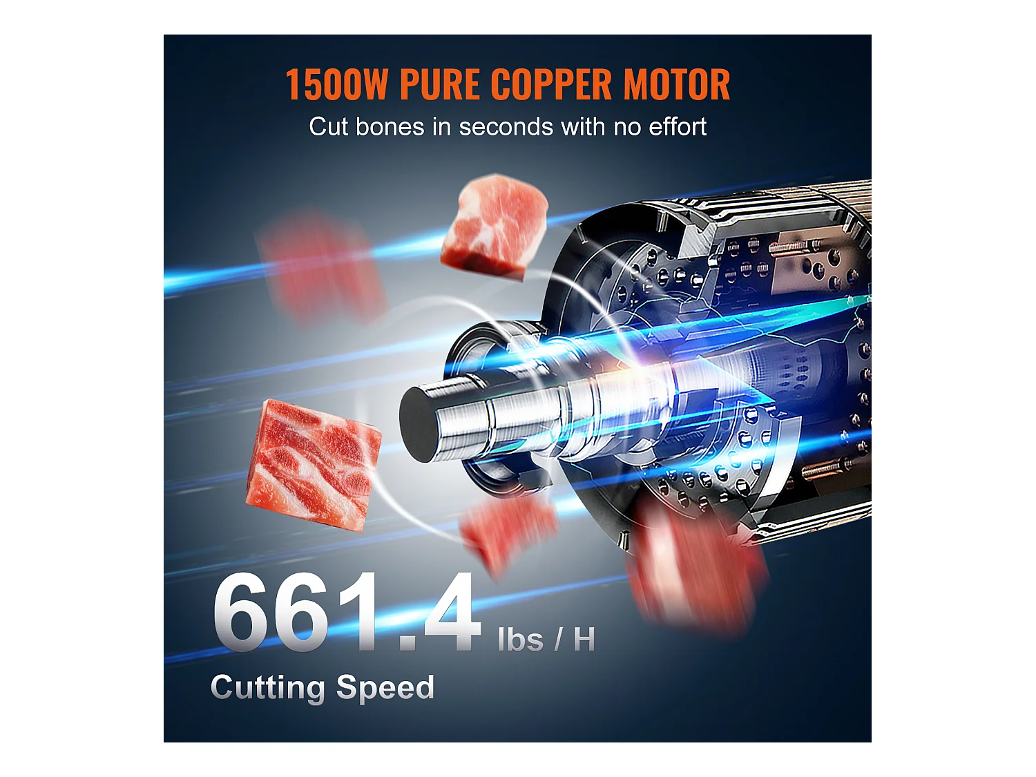 Scie à Ruban Commerciale pour Viande SucceBuy 1500 W, Machine à Scier les Os en Acier Inoxydable, pour la Viande et les Os Congelés