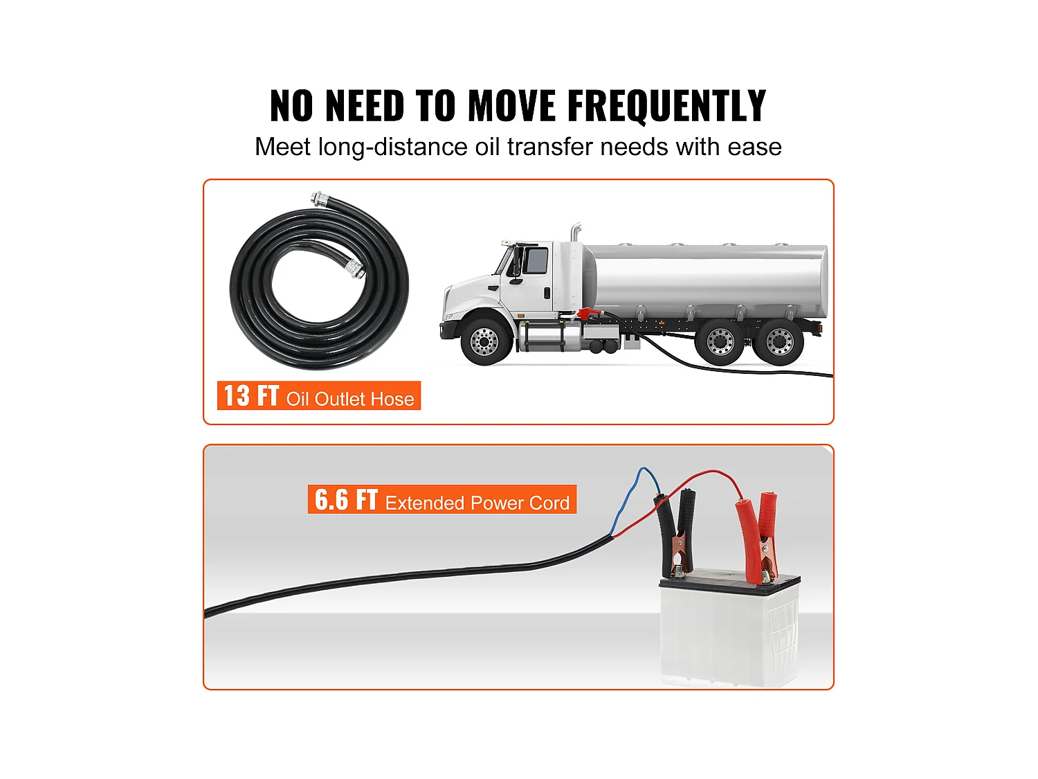 Pompe de Transfert SucceBuy de Carburant Diesel Électrique 12V DC 10GPM Tuyaux de Buse
