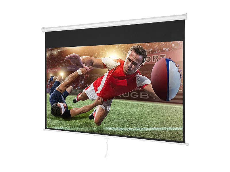 Pantalla de Proyección Retractil Manual SucceBuy, 100 Pulgadas, Relación de Aspecto 16:9, 4K, 1080 HD