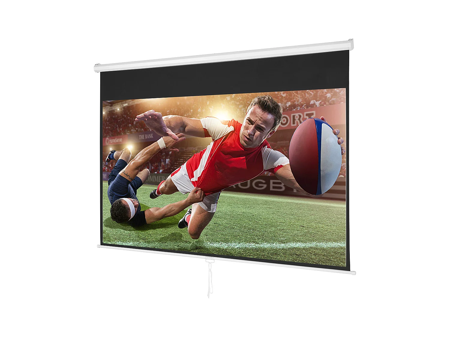 Écran de Projection Rétractable Manuel SucceBuy, 254 cm, Rapport d'Aspect 16:9, 4K, 1080 HD