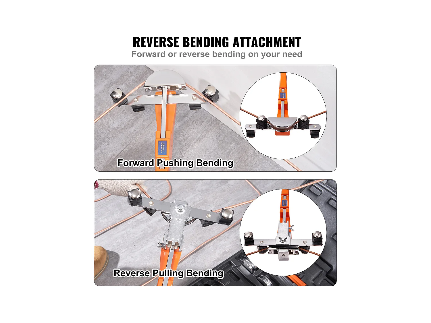 Giąsarka Rur z Zapadkami SucceBuy, 1/4"-7/8", z 7 Macierzami, Solidna, do Ogrzewania Podłogowego, Chłodzenia, Klimatyzacji i Systemów Hydraulicznych
