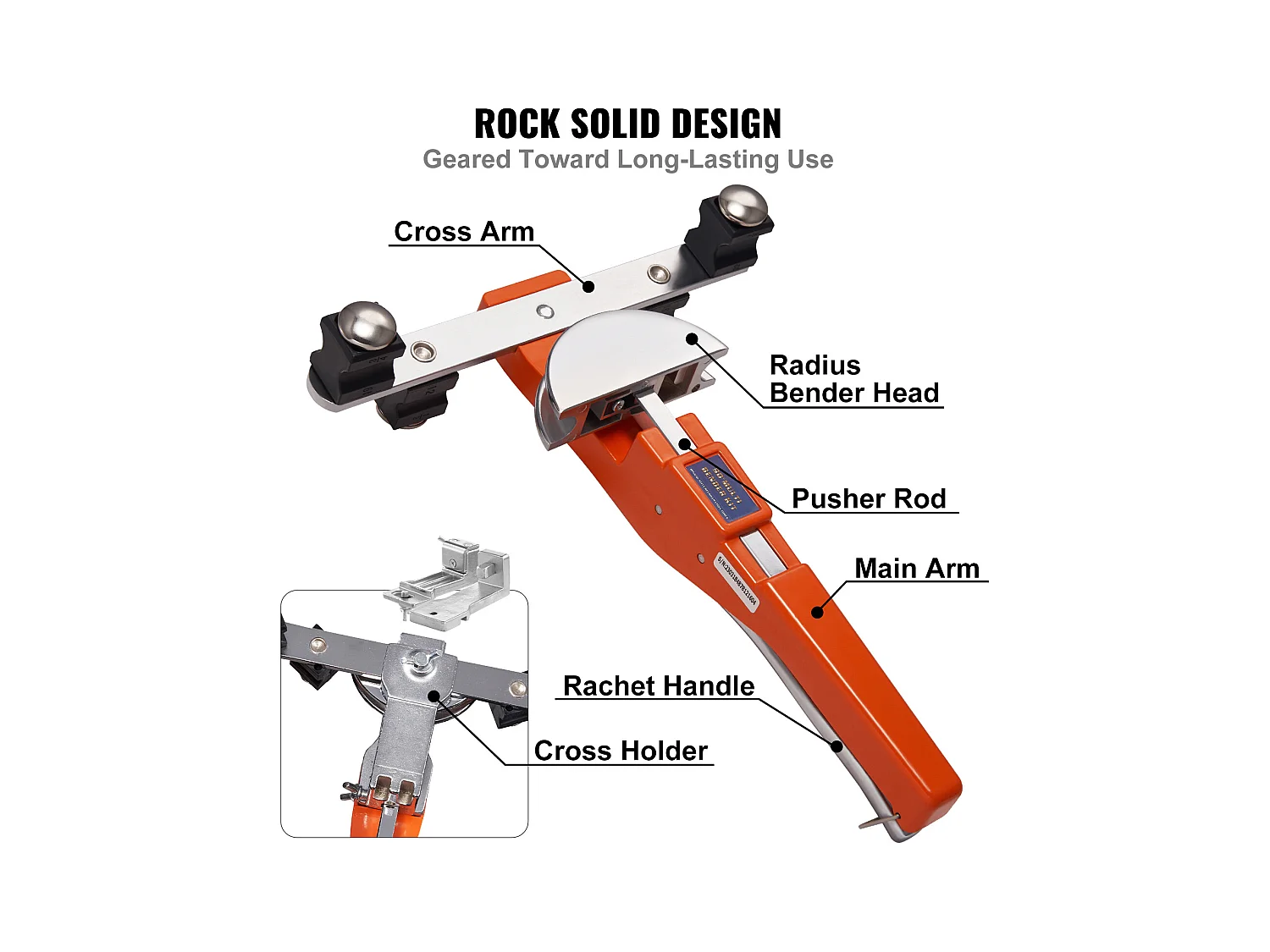 Giąsarka Rur z Zapadkami SucceBuy, 1/4"-7/8", z 7 Macierzami, Solidna, do Ogrzewania Podłogowego, Chłodzenia, Klimatyzacji i Systemów Hydraulicznych
