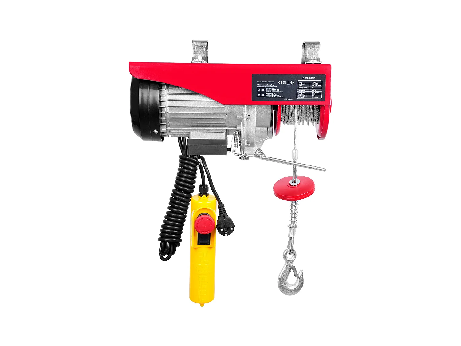 Palan Électrique 1320 lbs SucceBuy, Treuil de Grue avec Télécommande Filaire, 1150 W 220 V