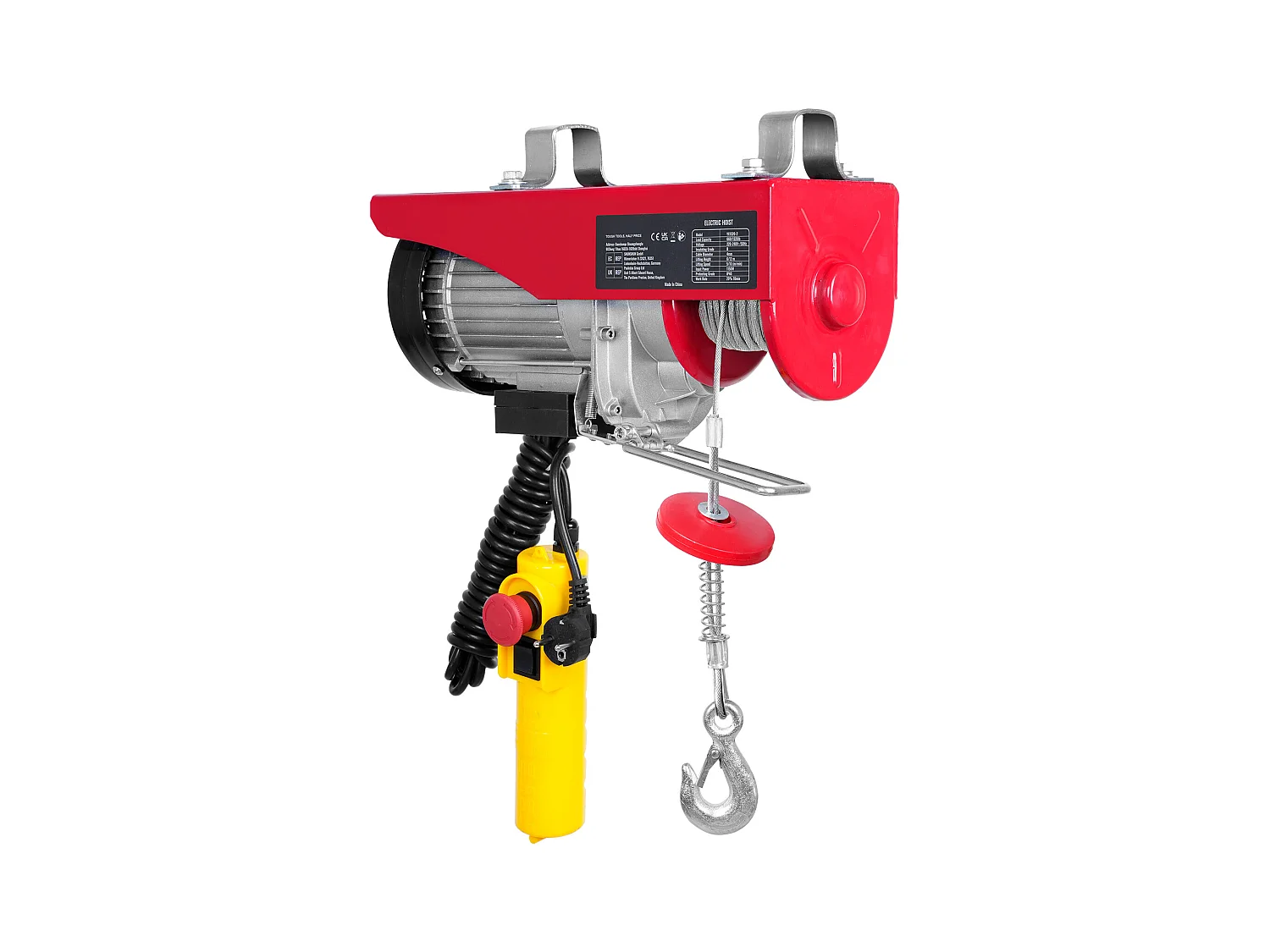 Palan Électrique 1320 lbs SucceBuy, Treuil de Grue avec Télécommande Filaire, 1150 W 220 V