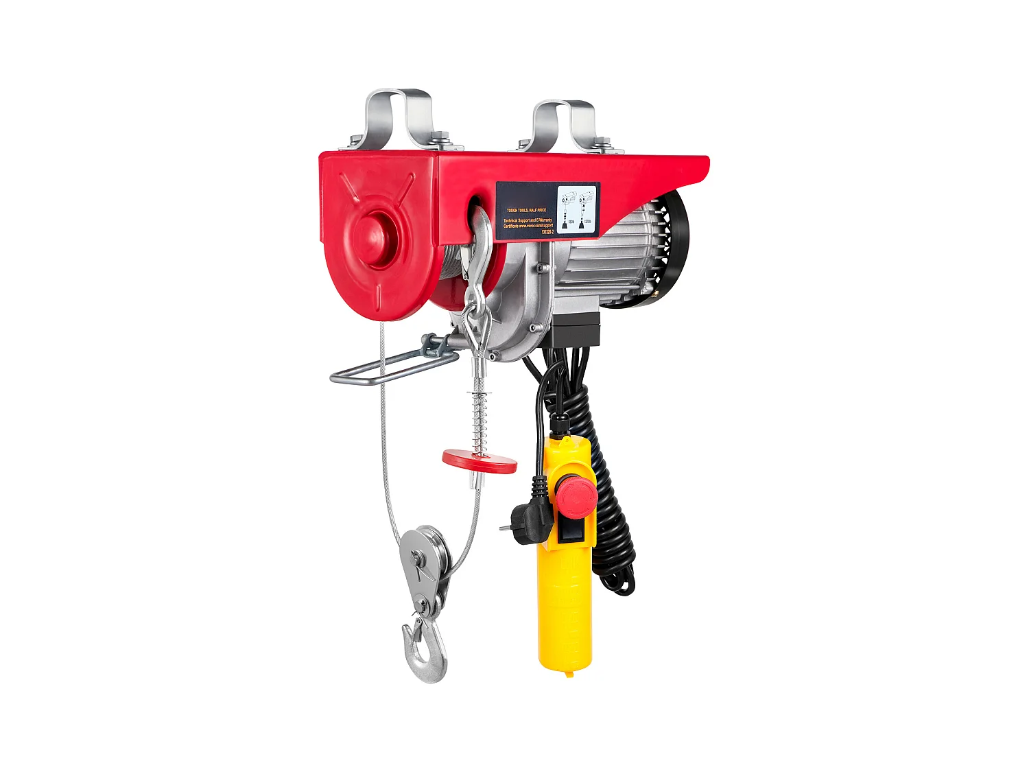 Palan Électrique 1320 lbs SucceBuy, Treuil de Grue avec Télécommande Filaire, 1150 W 220 V