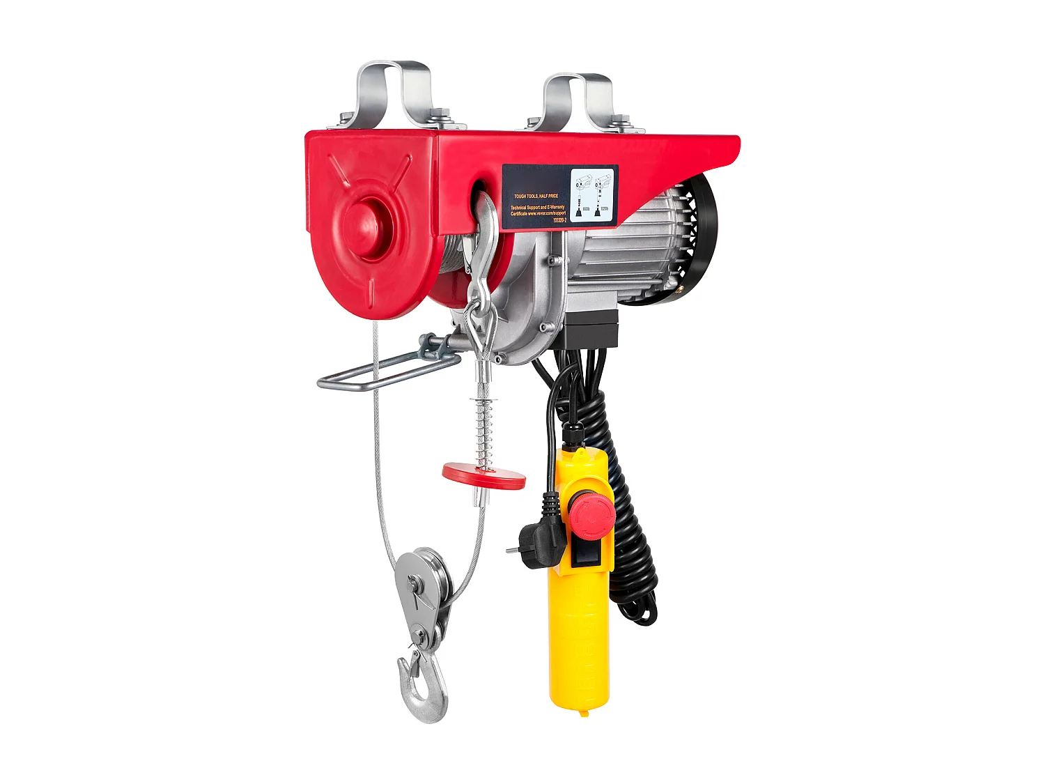 Palan Électrique 1320 lbs SucceBuy, Treuil de Grue avec Télécommande Filaire, 1150 W 220 V