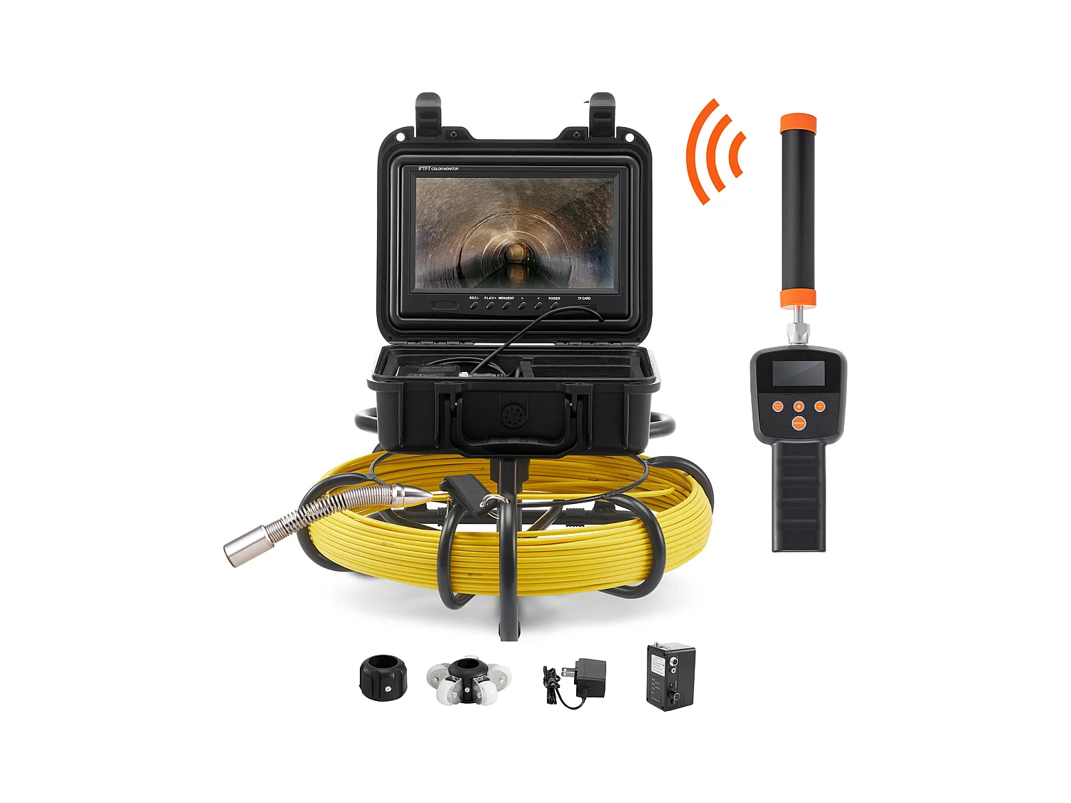 9-Zoll-Kanalisationskamera SucceBuy mit 512hz Sonde, 720p-Bildschirm, 165 Fuß Kabel